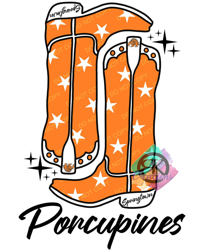 SP1124 - SPRINGTOWN PORCUPINES BOOTS