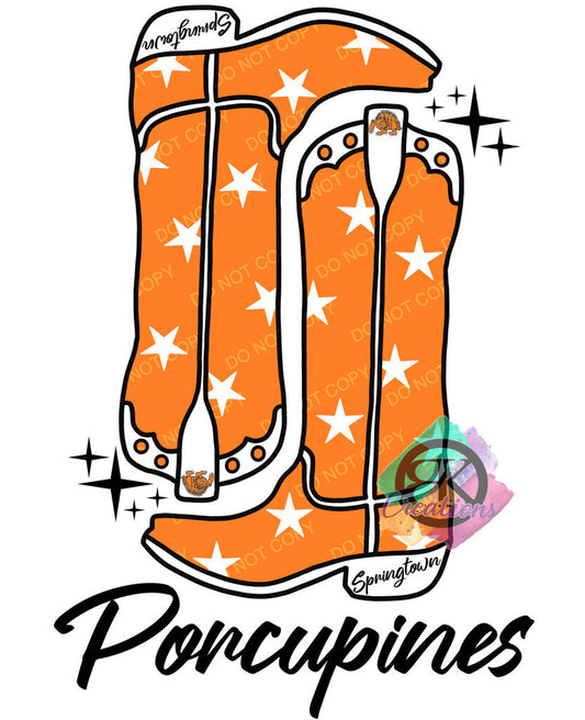 SP1124 - SPRINGTOWN PORCUPINES BOOTS