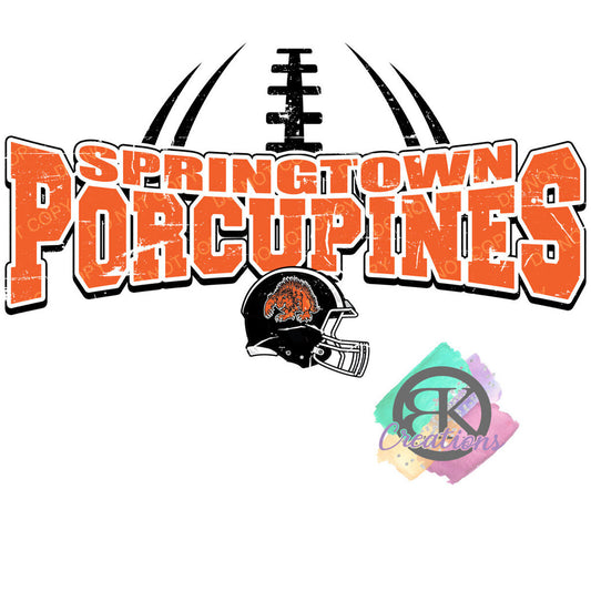 SPRINGTOWN FOOTBALL WITH HELMET