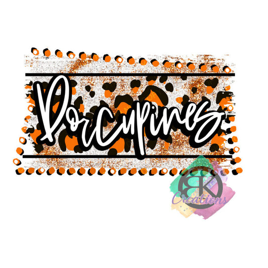 SP1169 - ORANGE LEOPARD PORCUPINES WITH SPOTS