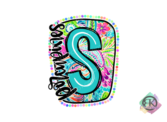 SP1178 - FLORAL S WITH DOTS AROUND