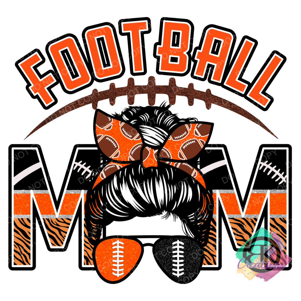 SP1137 - FOOTBALL MOM ORANGE/BLACK