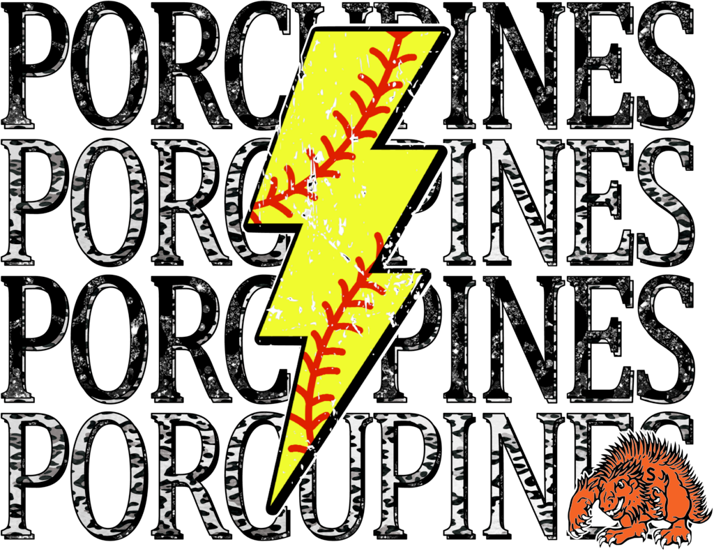 SP1057E - Grey Leopard PORCUPINEs Softball TRANSFER ONLY