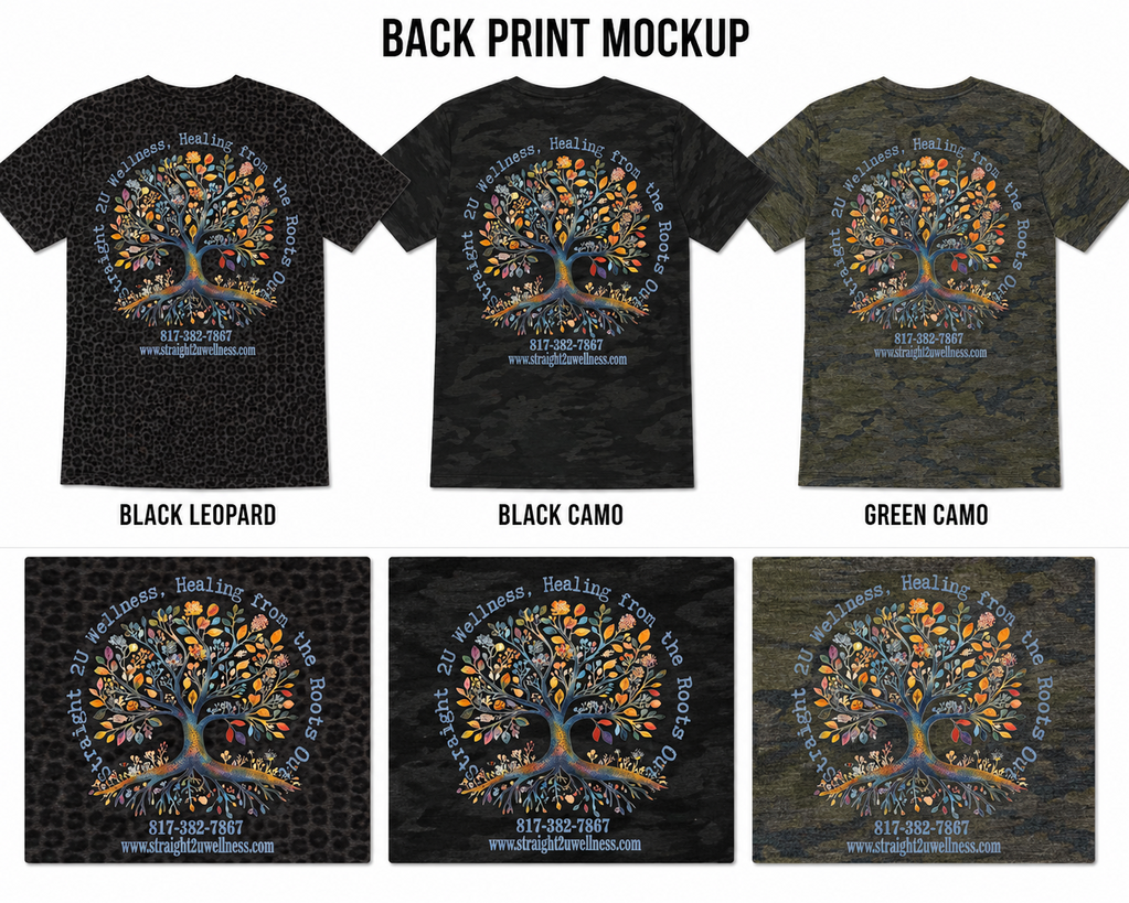 Straight 2U Wellness Shirts (Camo, Leopard, Smoke Camo)