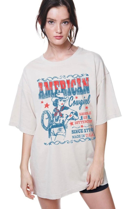 American Cowgirl Tee- M/L