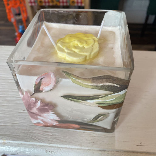 Square Glass Transfer Soy Candle