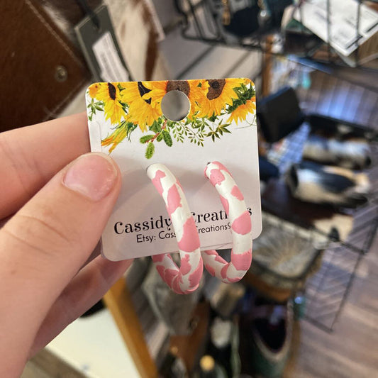 Pink Cow Hoops Large