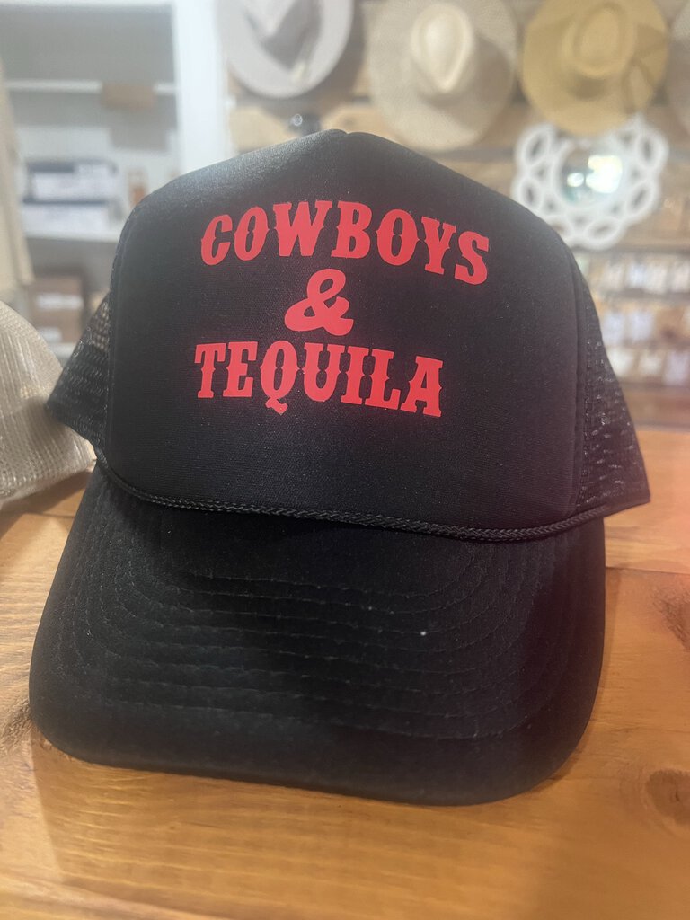 Cowboys & Tequila Hat- Black