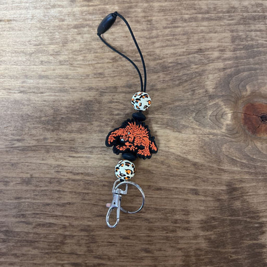 Springtown Car Charm Mascot Focal, orange leopard