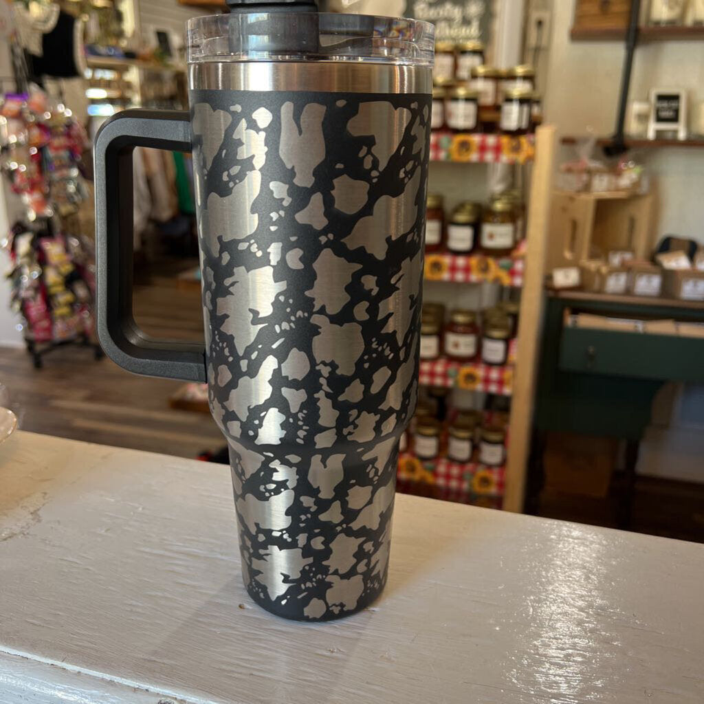 40 oz Tumbler - Cow Print