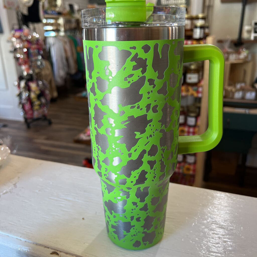 40 oz Tumbler - Cow Print