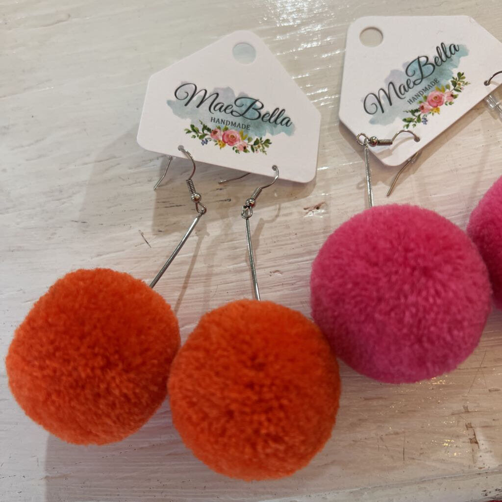 MRK - Pom Pom Earrings