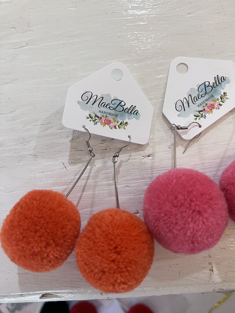 MRK - Pom Pom Earrings