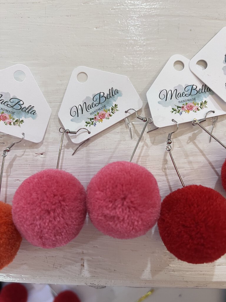 MRK - Pom Pom Earrings