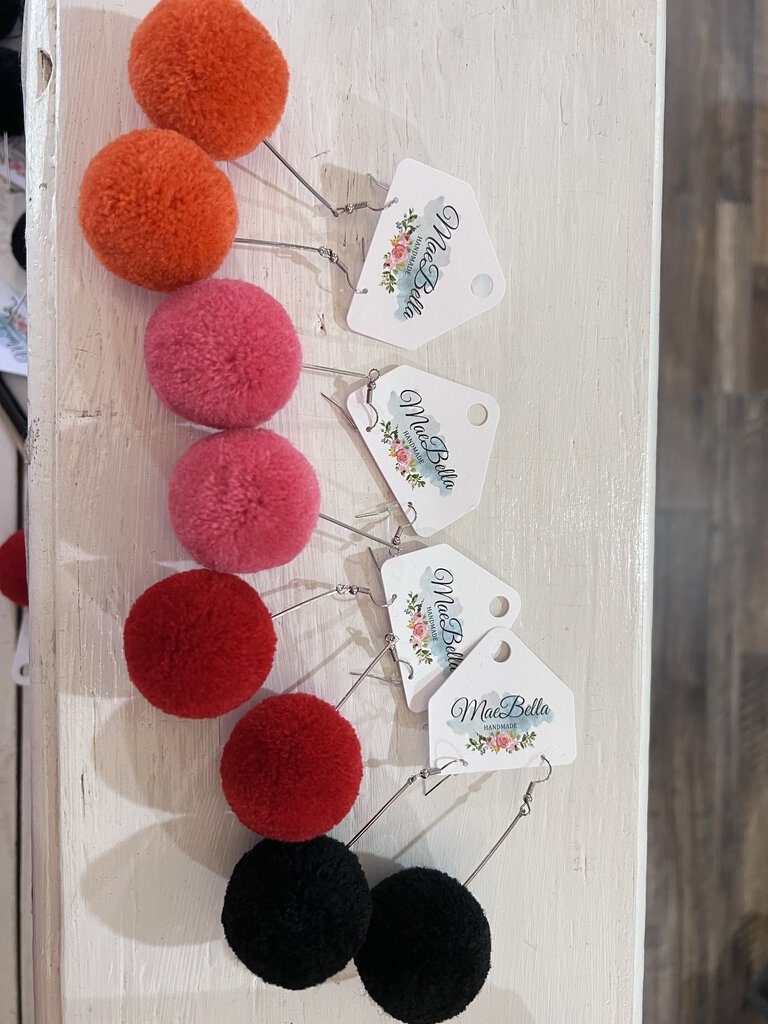 MRK - Pom Pom Earrings