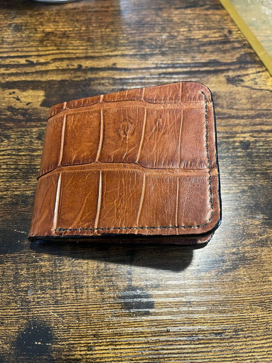 Alligator Leather Bifold Wallet