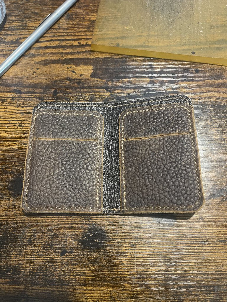 Cowhide Leather Business Card Wallet