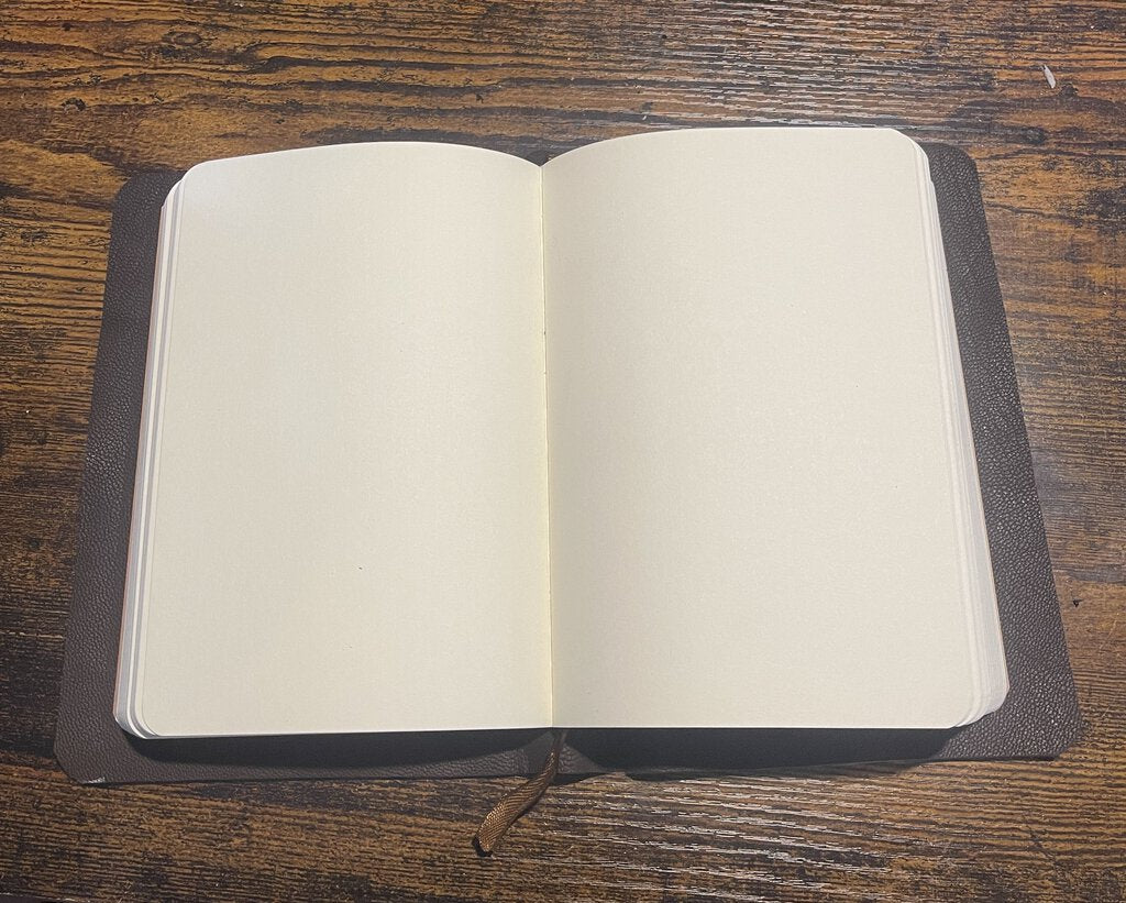 Deerskin Leather Blank Page Notebook