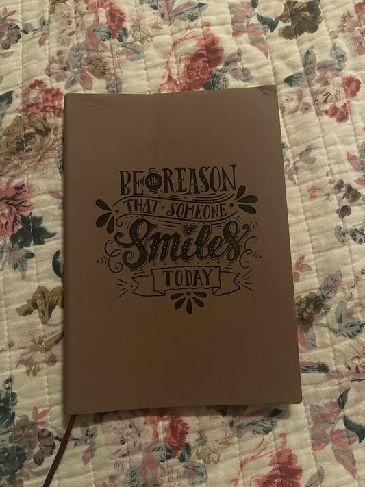 Leather Smile Quote Notebook