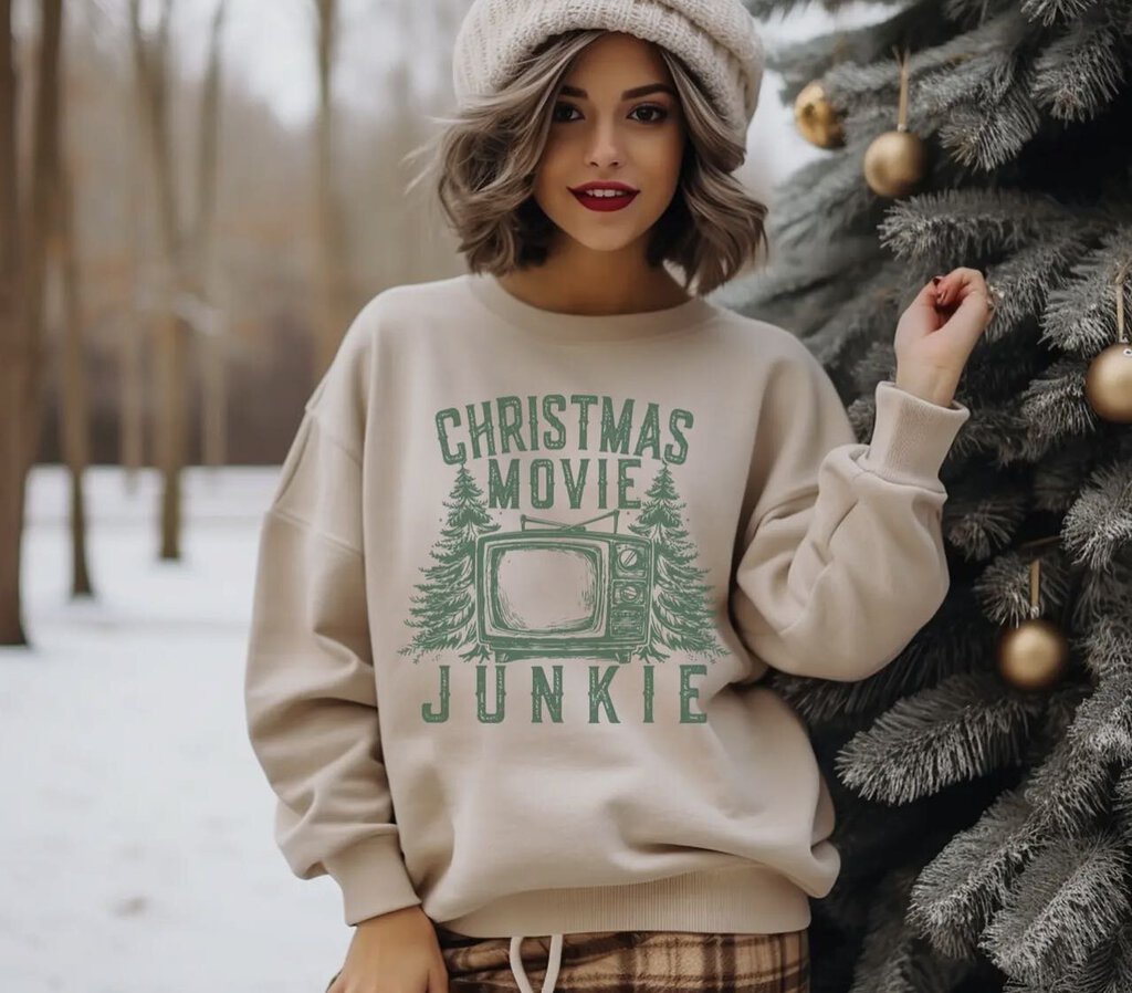 Christmas movie junkie sweatshirt