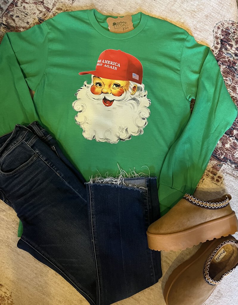 MAGA Santa Christmas Tee