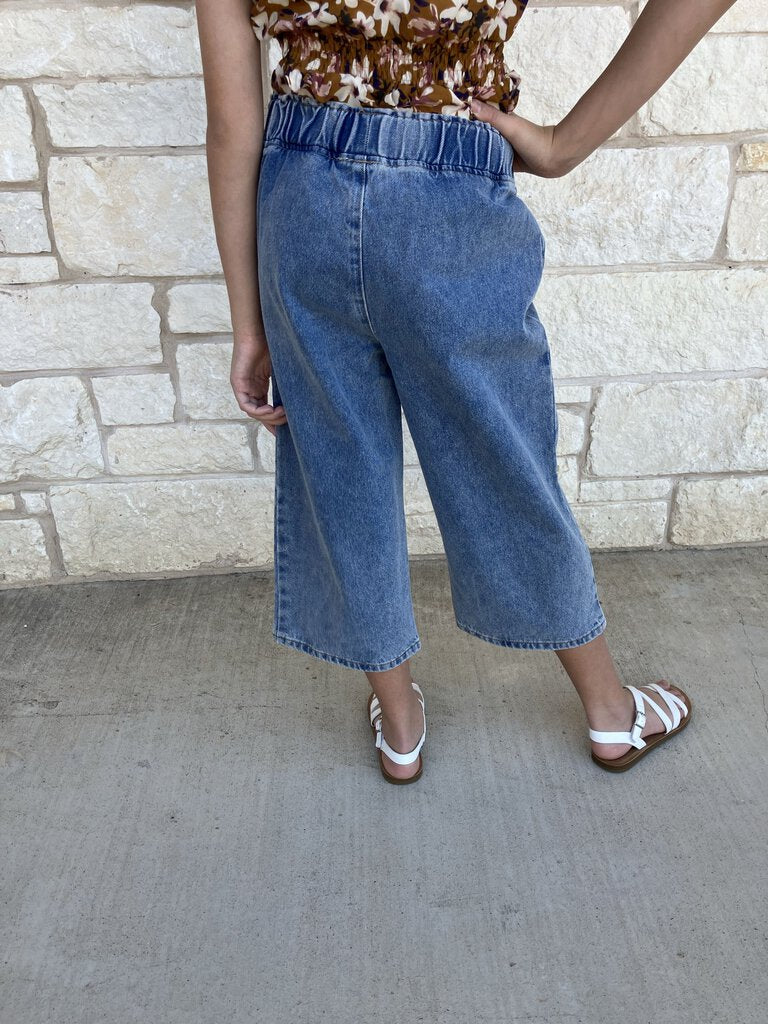 Girls' Cropped Denim