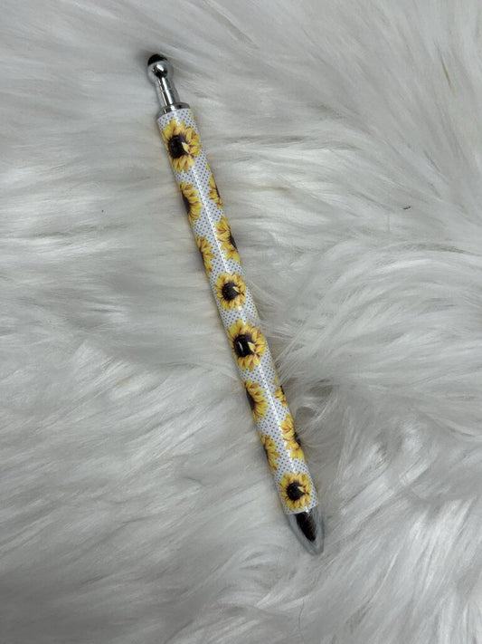 PENS - GEL - METAL CHAMBER WITH REFILL - SUNFLOWER