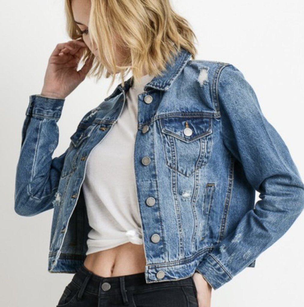 Distressed Denim Jacket