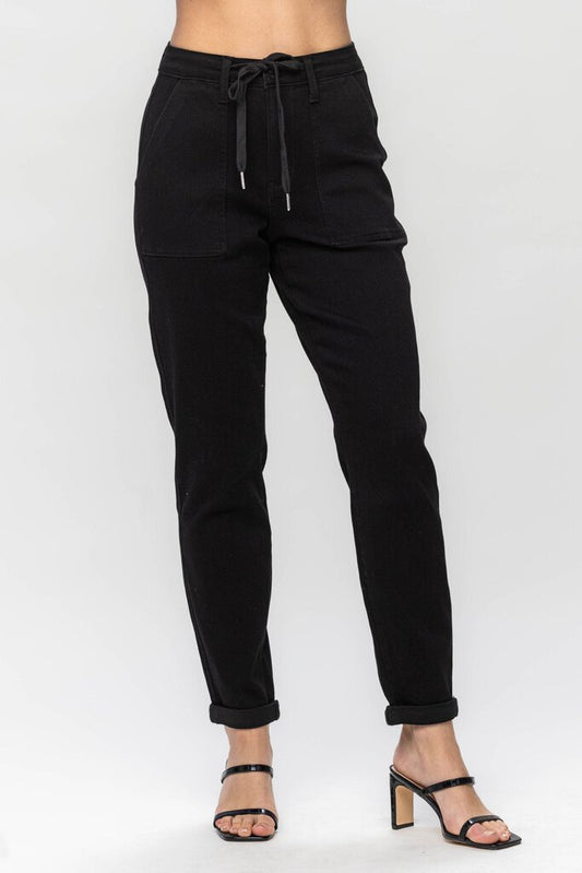 JUDY BLUE - HW Double Roll Cuff Jogger