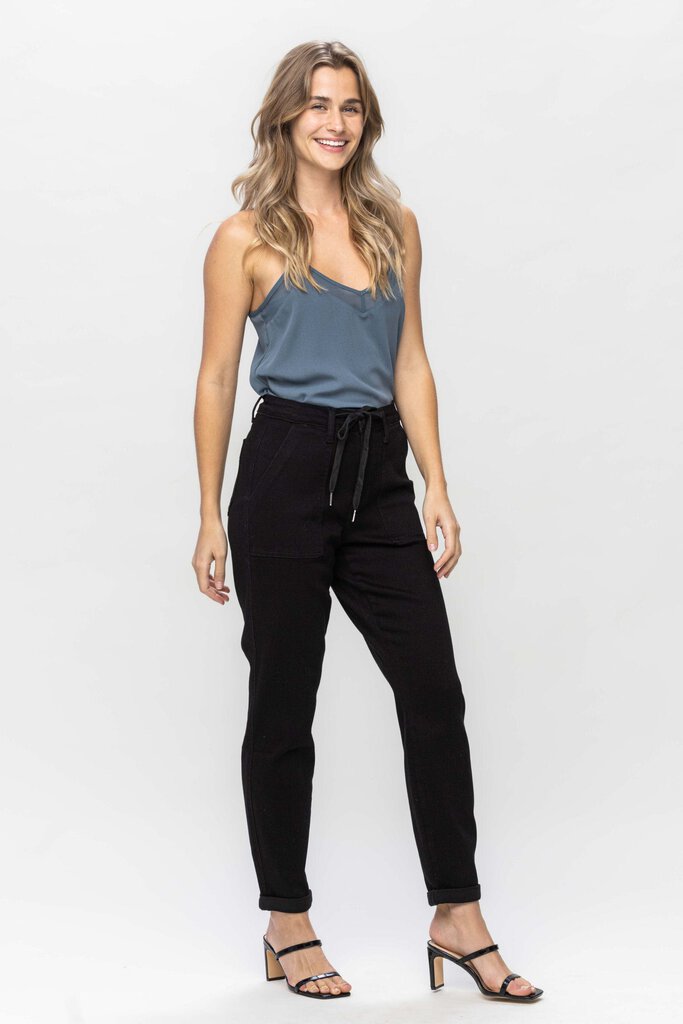 JUDY BLUE - HW Double Roll Cuff Jogger