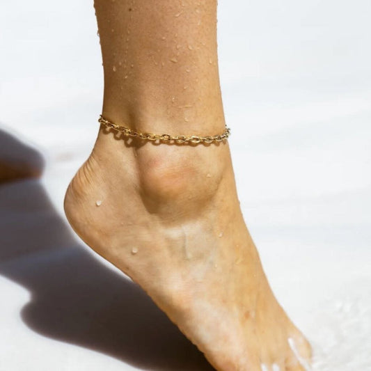 Neon Moon Anklet Gold