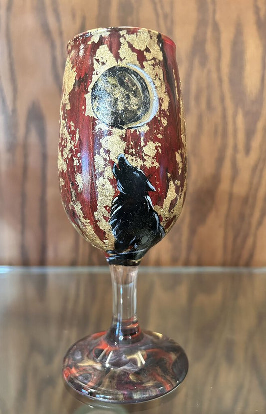 Painted Wine Glass