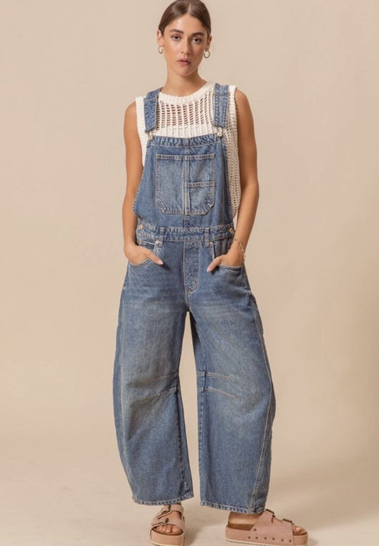 Barrel Leg Overalls