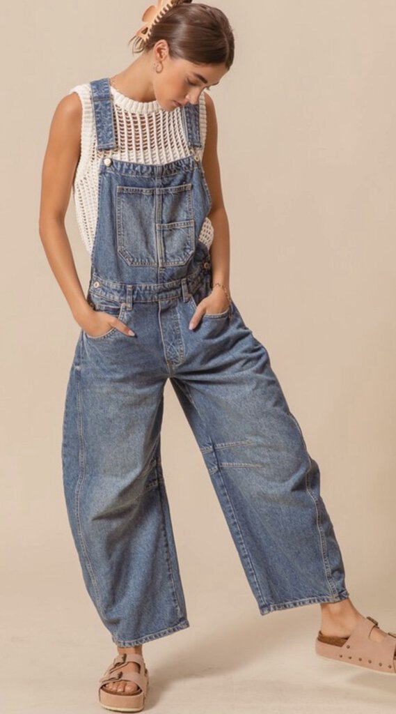 Barrel Leg Overalls