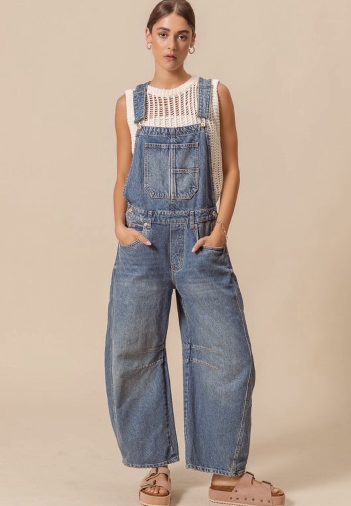 Barrel Leg Overalls