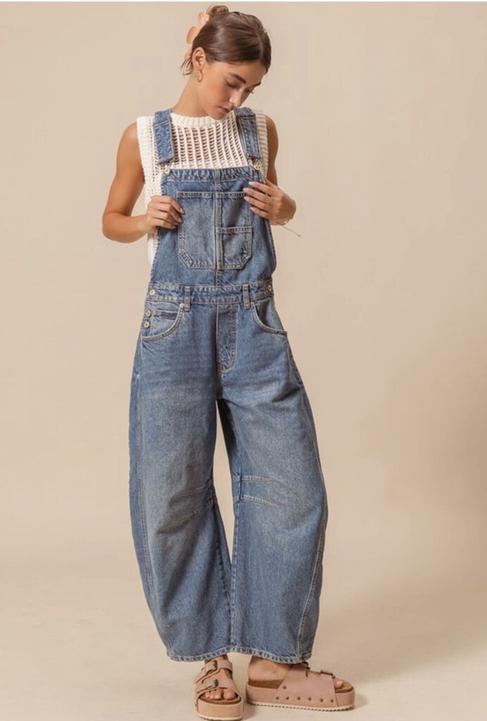 Barrel Leg Overalls