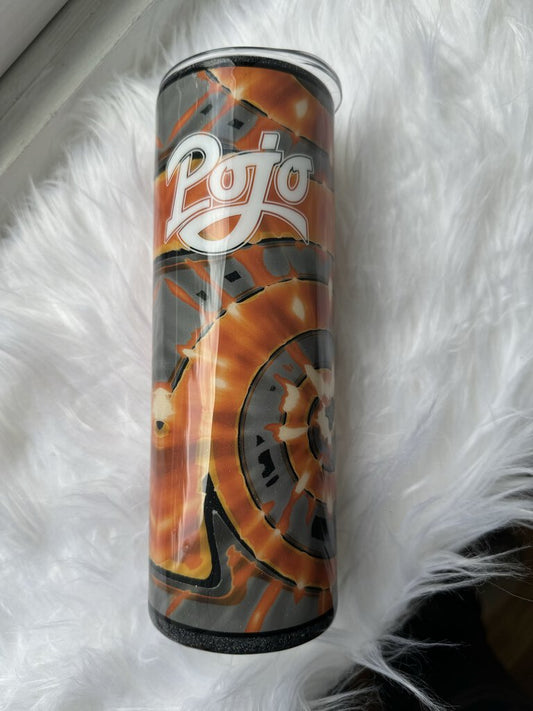 20 OZ TUMBLER - POJO ORANGE GREY TIE DYE