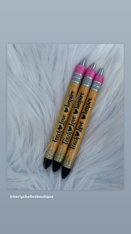 PENCIL GEL PEN - TEACH LOVE INSPIRE - STANDARD