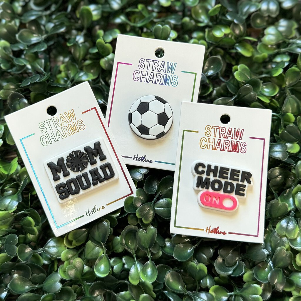 Soccer Ball Straw Charm