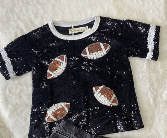 SEQUIN FOOTBALL TOP