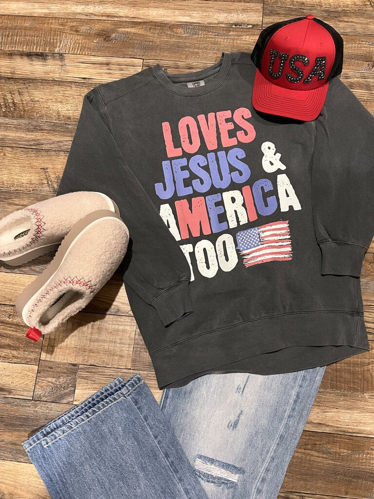 Loves Jesus & America Sweatshirt