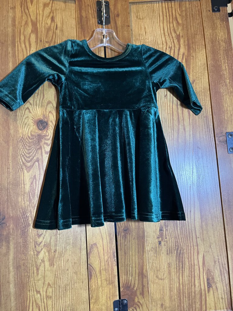 GREEN VELVET DRESS