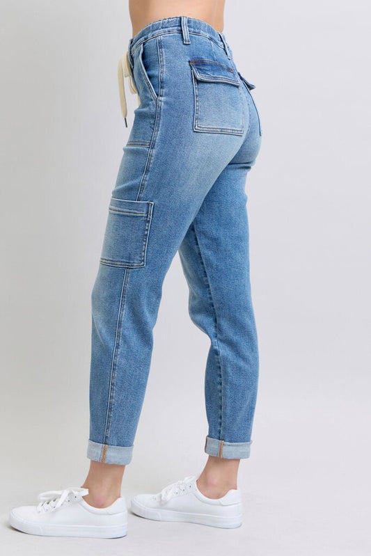 JUDY BLUE - HW Double Roll Cuff Jogger