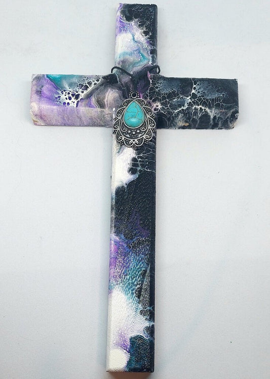 Painted Cross Purple