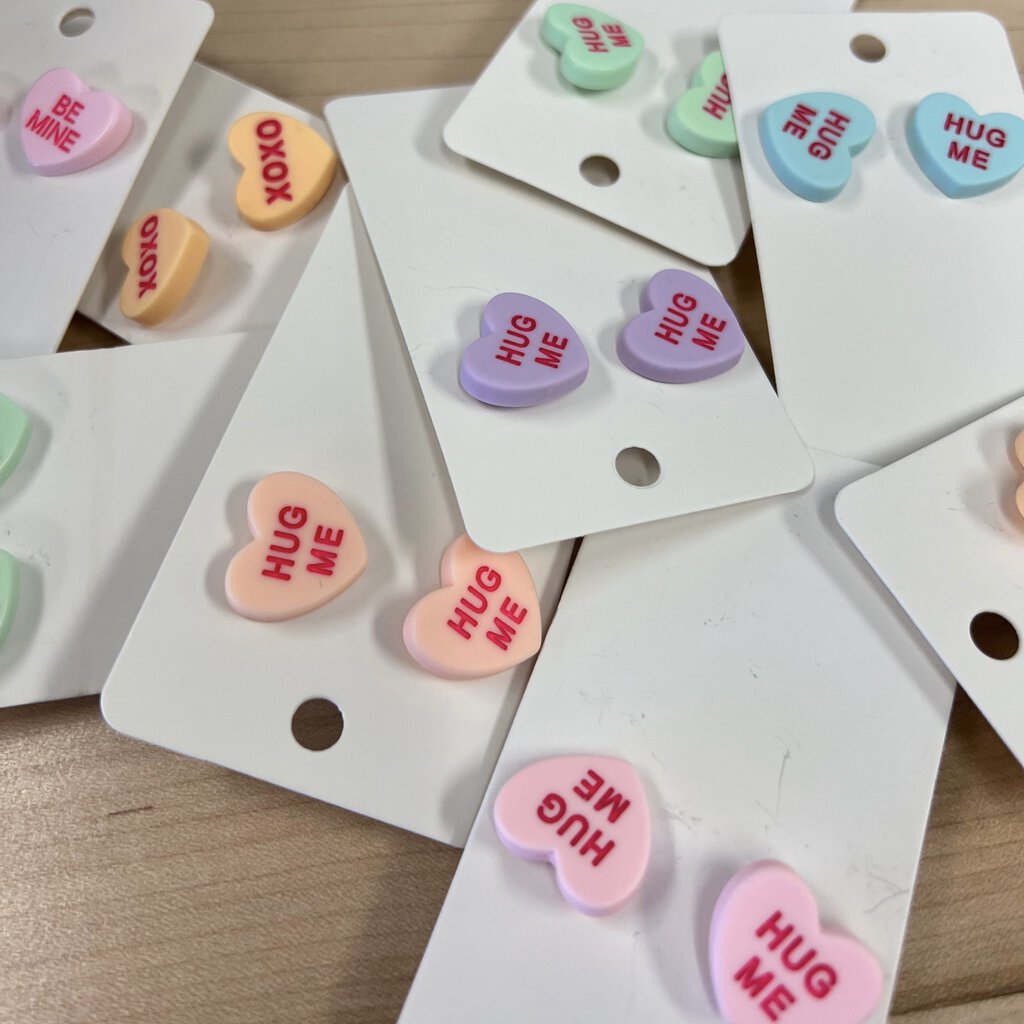 Hug Me Candy Heart Stud Earrings