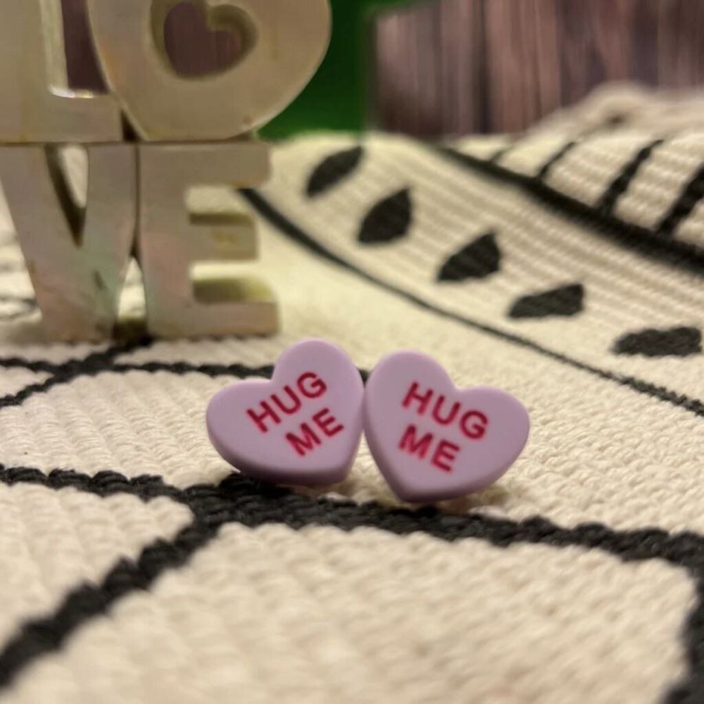 Hug Me Candy Heart Stud Earrings