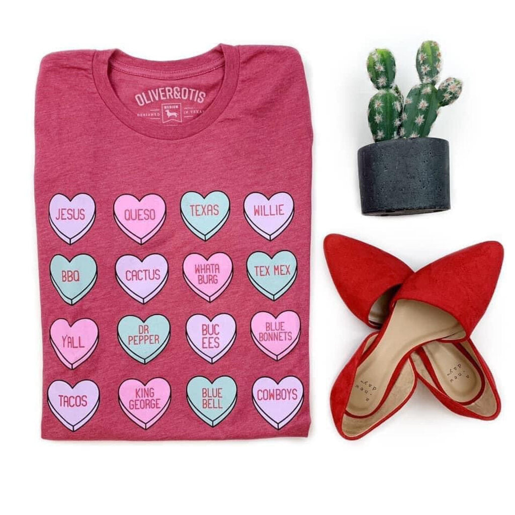 Texas Candy Heart Tee