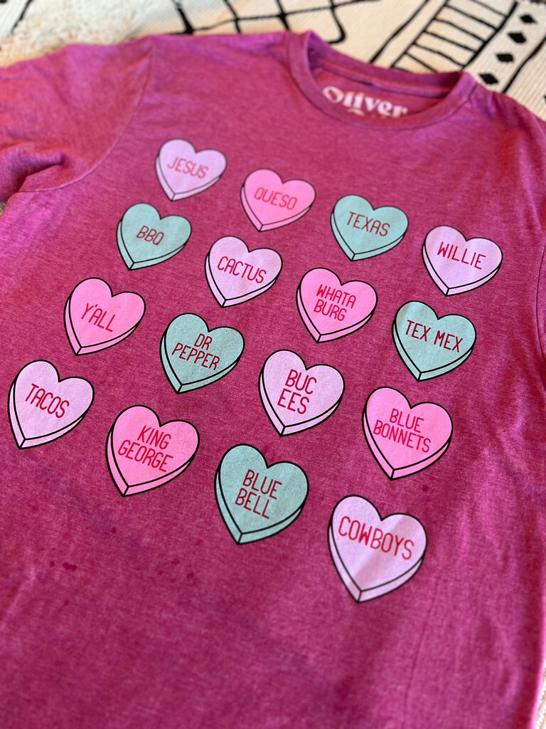 Texas Candy Heart Tee