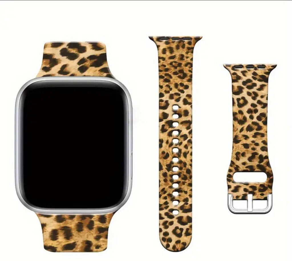 Watch Band, Leopard Silicone 42/44M