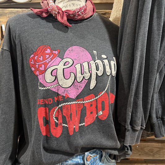 Cupid Send Me A Cowboy sweatshirt